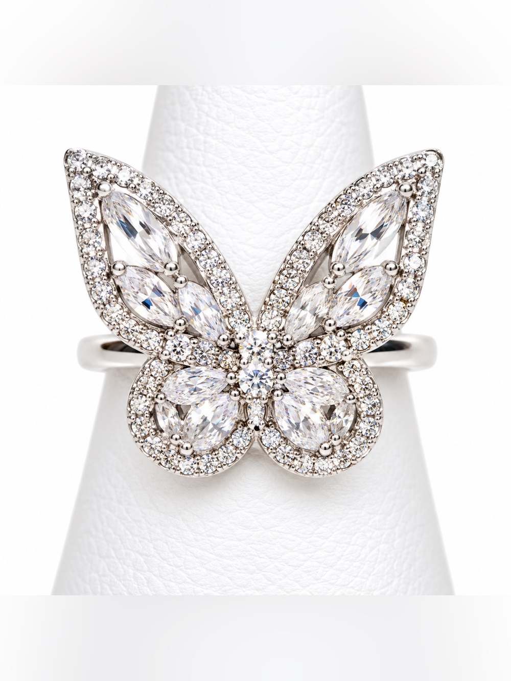 Crystal butterfly ring size 5.75